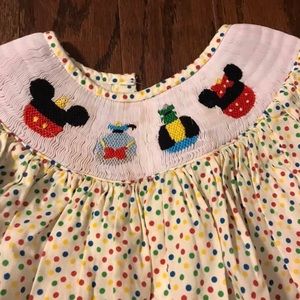 Christmas Mickey Ornament Smocking Outfit